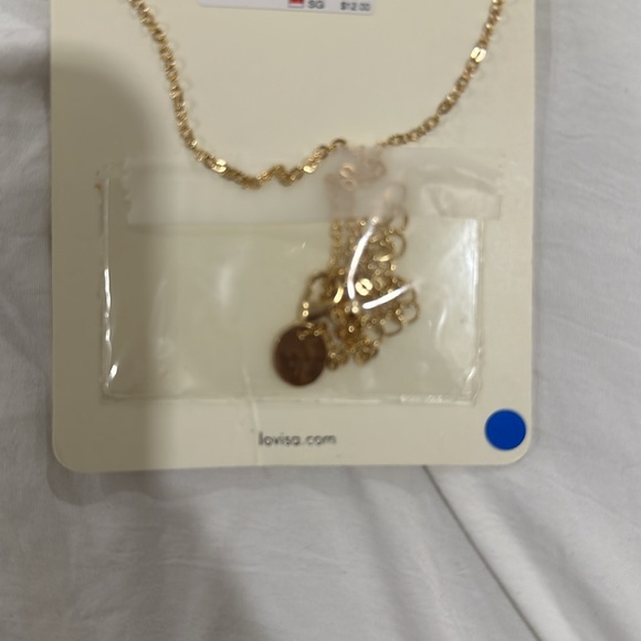 NWT Gold Heart Drop Necklace - Picture 3 of 3